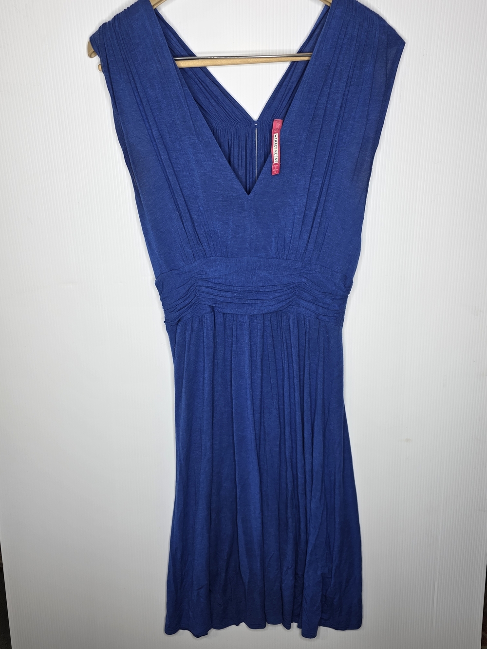 Plenty by Tracy Reese Blue Ruched Pleated Dress Size M